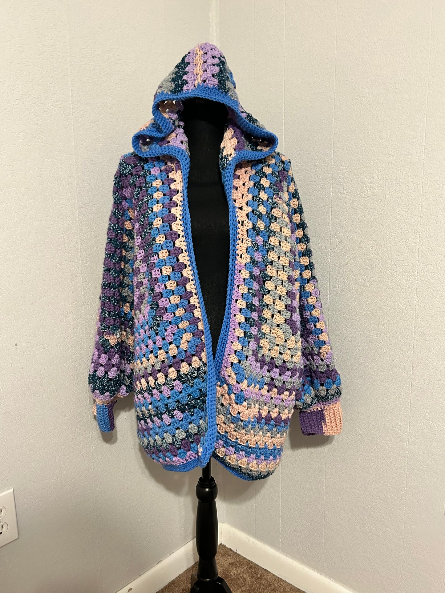 Hooded Hexagon Cardigan